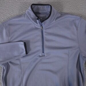 Bermuda Sands Pullover Mens Large Gray 1/4 Zip Textured Thermal Outdoor Golf